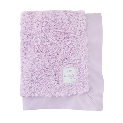 Cuddle Me Luxury Plush Blanket with Matte Satin Border, Lavender