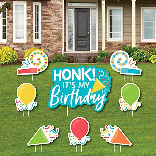 Big Dot of Happiness Honk Its My Birthday - Yard Sign and Outdoor Lawn Decorations - Birthday Party Parade Yard Signs - Set of 8 Big Dot of Happiness Honk Its My Birthday - Yard Sign and Outdoor Lawn Decorations - Birthday Party Parade Yard Signs - Set of 8