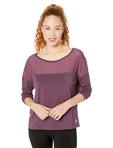 Reebok Mesh Long Sleeve Shirt  Urban Violet-Urban Violet  Large