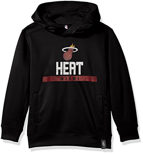 NBA Kids   Youth Boys  Playmaker  Pullover Hoodie Miami Heat-Black-L7