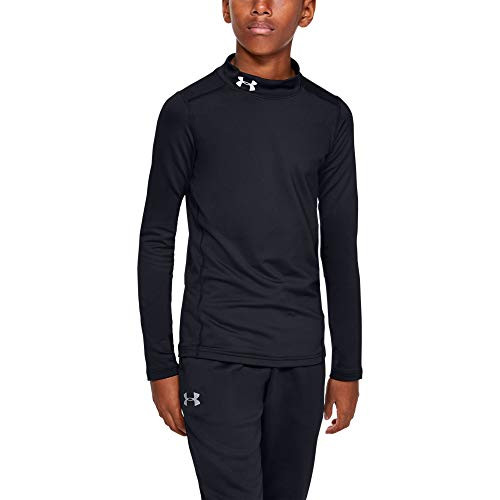 Under Armour Boys ColdGear Armour Mock Black 001-White Youth Large Under Armour Boys ColdGear Armour Mock Black 001-White Youth Large