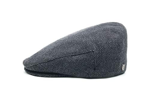 Brixton Men s Hooligan Driver Snap Hat  Grey-black herringbone  X-Large