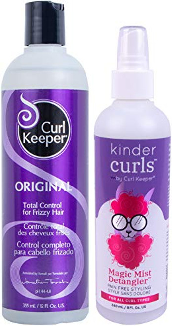 CURLY HAIR SOLUTIONS Curl Keeper Original   Kinder Curls Keeper Magic Mist Detangler 12 Ounce - 355 Milliliter - 8 Ounce - 240 Milliliter