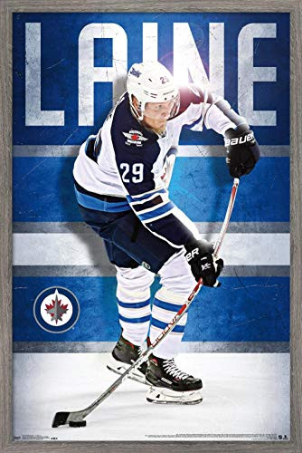 Trends International NHL Winnipeg Jets - Patrik Laine 17 Wall Poster  22-375  x 34   Barnwood Framed Version