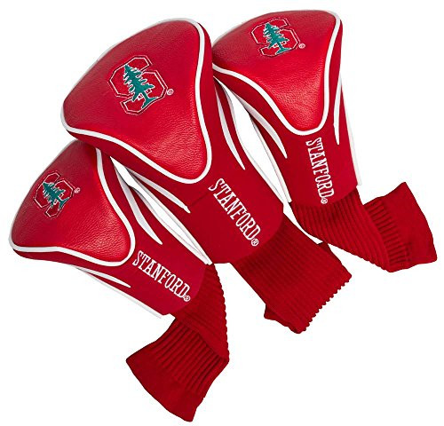 Team Golf NCAA Stanford Cardinal Contour Golf Club Headcovers 3 Count  Numbered 1  3    X  Fits Oversized Drivers  Utility  Rescue   Fairway Clubs  Velour lined for Extra Club Protection