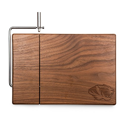 NCAA Missouri Tigers Meridian Black Walnut Cutting Board with Cheese Slicer