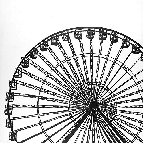 Posterazzi Collection Monochrome Ferris Wheel Poster Print by Atelier B Art Studio 24 x 24