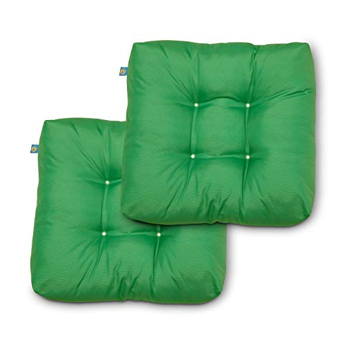 Duck Covers Water-Resistant 19 x 19 x 5 Inch Indoor Outdoor Seat Cushions  Limeon  2-Pack