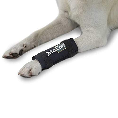 Original Ortocanis Carpal Brace for dogs with carpal hyperextension  arthritis  front leg injuries - lateral metal splints for more support - for all breeds - Size M