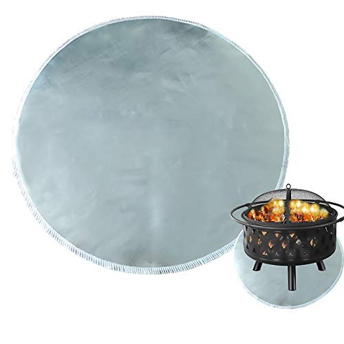 Dun Fireproof Mat?32??Fire Pit Pad Fire Pit Deck Protector Fire Pit Mat For Deck Fireproof With Aluminum Foil and Glass Fiber For Fire Pit Grill To Protect Your Deck Patio Lawn Campsite From Fire Burn