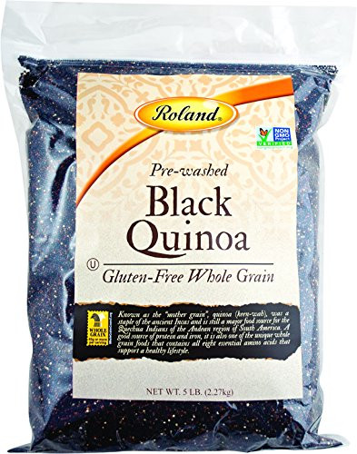 Roland Foods Black Quinoa from Peru  Pre-washed  5 Lb Bag