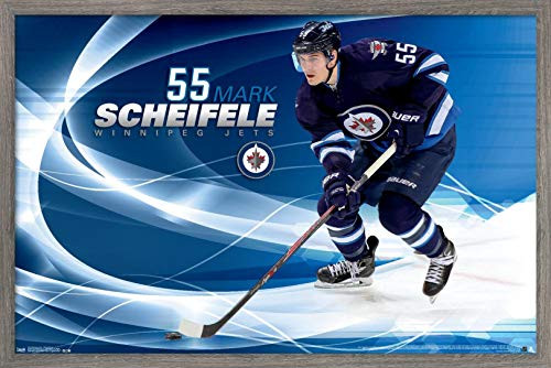 Trends International NHL Winnipeg Jets - Mark Scheifele 14 Wall Poster  22-375  x 34   Barnwood Framed Version
