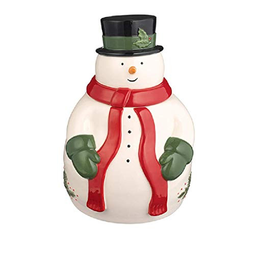 Grasslands Road Snowman Ceramic Cookie Jar