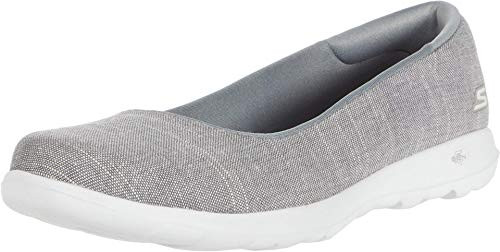 Skechers womens Go Walk Lite - 136001 Ballet Flat  Grey  9 US