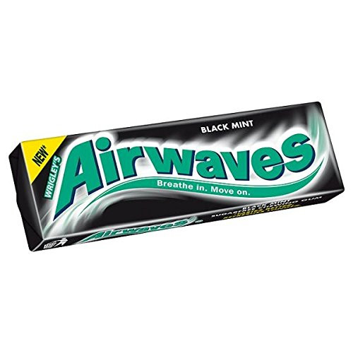 Wrigley s Airwaves Black Mint Flavour Sugarfree Chewing Gum 30 x 15g Bulk Buy