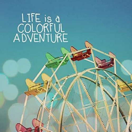 Posterazzi Colorful Ferris Wheel Poster Print by Linda Woods  24 x 24