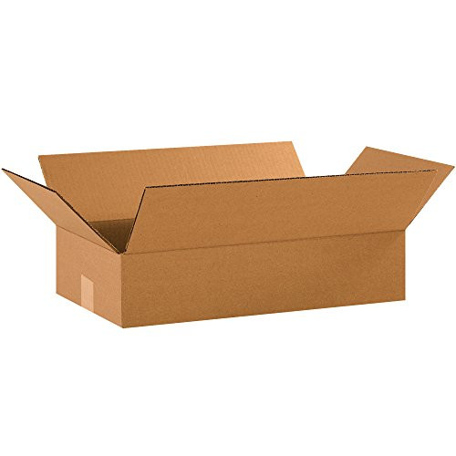 Tape Logic TL18104 Flat Corrugated Boxes  18  x 10  x 4   Kraft Pack of 25