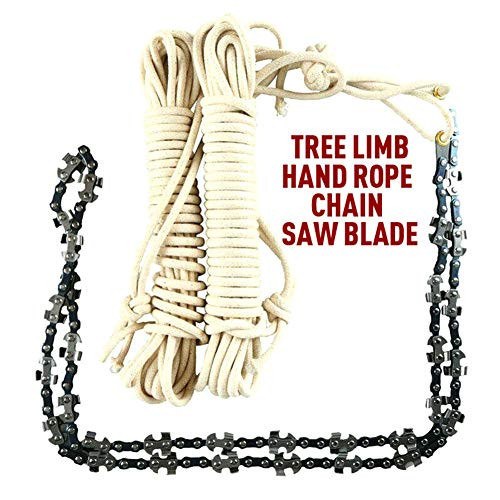 Meshin 48 Inch High Reach Tree Professional Hand Rope Chain Saw Cutter on Both Side Outdoor Tool Hand Rope Chain Saw Survival for Camping Hiking Fast Tree Cutting Meshin 48 Inch High Reach Tree Professional Hand Rope Chain Saw Cutter on Both Side Outdoor Tool Hand Rope Chain Saw Survival for Camping Hiking Fast Tree Cutting