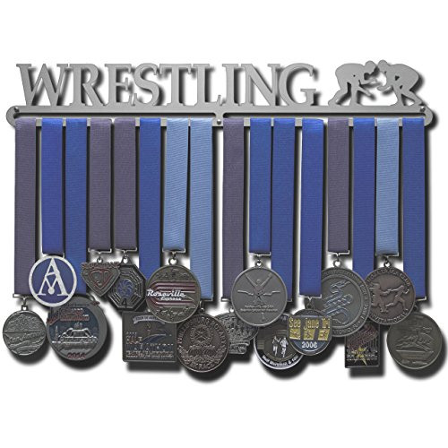 Allied Medal Hangers - Wrestling 18  Wide with 1 Hang bar - Medal Hanger Holder Display Rack - Multiple