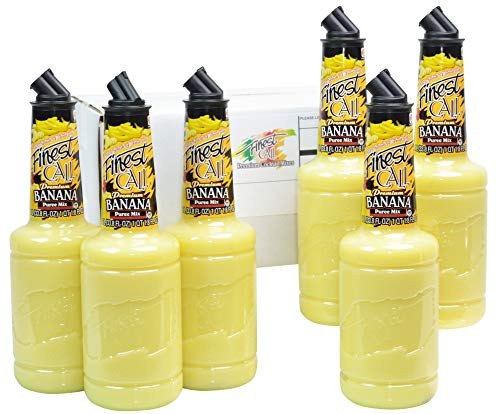 Finest Call Premium Banana Puree Drink Mix  1 Liter Bottle 33-8 Fl Oz  Pack of 6