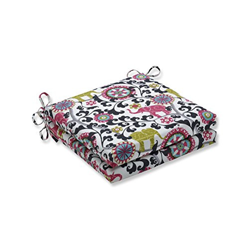 Pillow Perfect Outdoor/Indoor Menagerie Spectrum Squared Corners Seat Cushion 20x20x3 (Set of 2)
