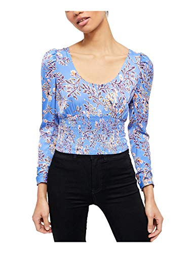 Free People Women s Santiago Print Blouse Bluebell Combo Large