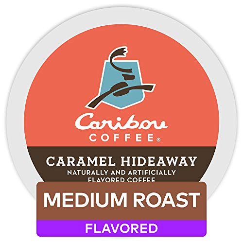 Caribou Coffee Caramel Hideaway  Single-Serve Keurig K-Cup Pods  Medium Roast Coffee  96 Count