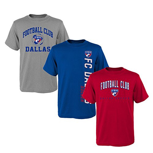 MLS Fc Dallas Boys Outerstuff 3 Piece Short Sleeve Tee Set  Assorted  Youth Large 12-14