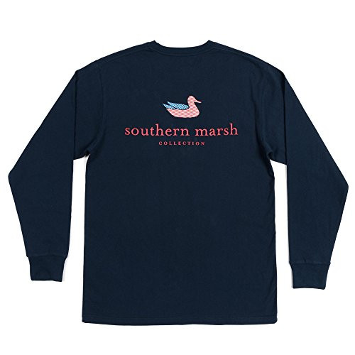 Southern Marsh Ls Authentic Flag Navy Medium