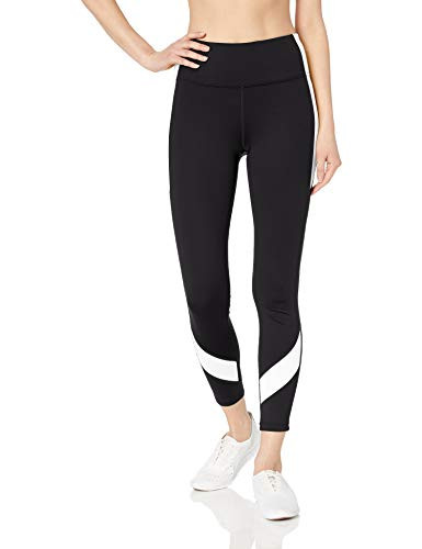 Calvin Klein Women s High Waist Colorblock Tight  White Combo  X-Large