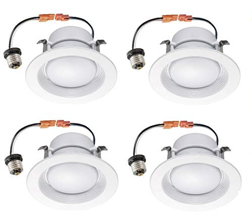 (4-Pack) YiLighting 13W (75W Equivalent), 4inch Dimmable LED Retrofit Recessed Lighting Downlight Fixture Trim Ceiling Lights (Wet Location), ENERGY STAR, UL-Classified, CRI>90, Daylight (5000K)