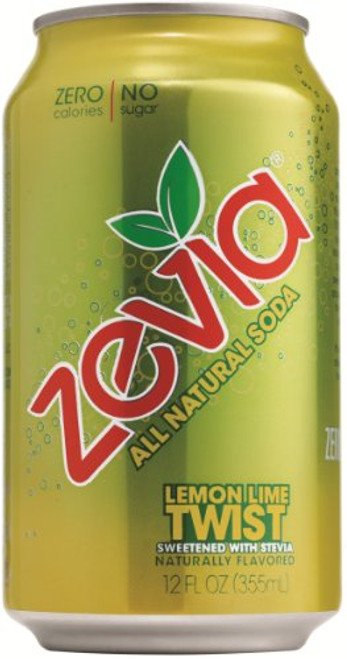 Zevia All Natural Soda Lemon Lime Twist 12-Ounce Cans Pack of 24 Zevia All Natural Soda Lemon Lime Twist 12-Ounce Cans Pack of 24