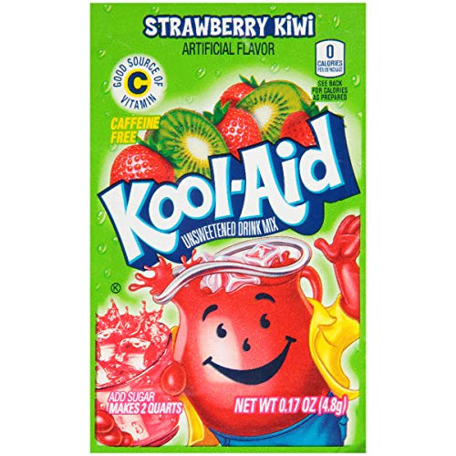 Kool-Aid Strawberry Kiwi Flavored Unsweetened Caffeine Free Powdered Drink Mix 192 Packets
