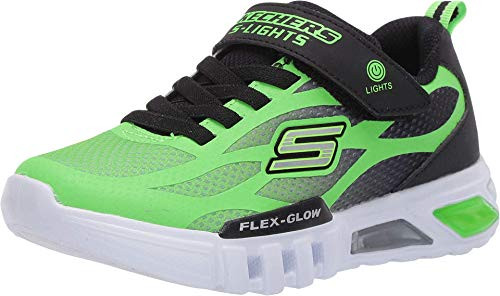 Skechers Kids Boys  Flex-Glow-Dezlo Sneaker  Lime-Black  5 Medium US Toddler