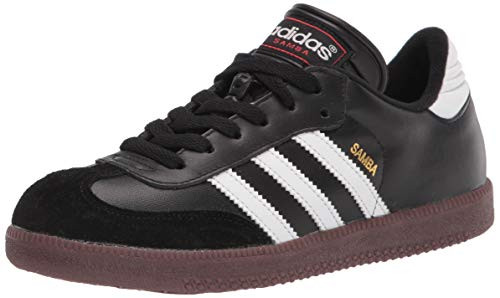 adidas Boys  Samba Classic Soccer Shoe  White-Black-White  4 M US Big Kid