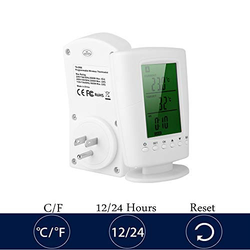 fosa Wireless Temperature Controller  Heating Cooling Temperature Controller Programmable Wireless Thermostat   Socket Household Intelligent Temperature Control Socket us Plug