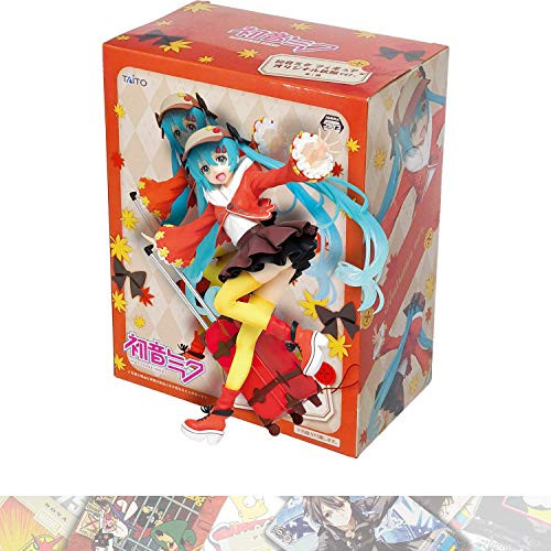 Hatsune Miku  Autum Outfit ver   18cm Taito Vocaloids Original Statue Figurine Bundled with 1 A-C-G- Compatible Theme Trading Card TAI78913