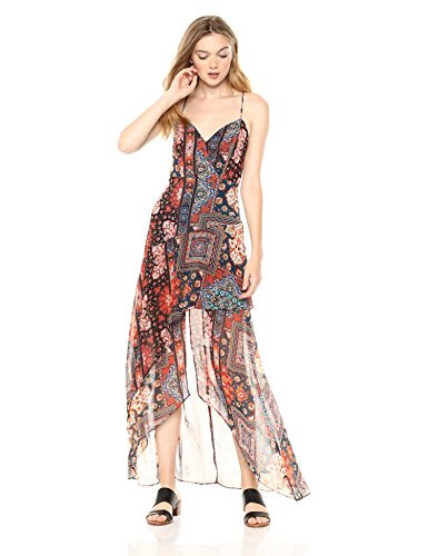 BCBGeneration Women s Maxi Evening Cocktail Dress  Orange Spice Combo  0