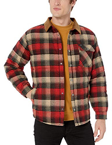Brixton Men s CASS Standard FIT Jacket  Red-Black Combo  XX-Large