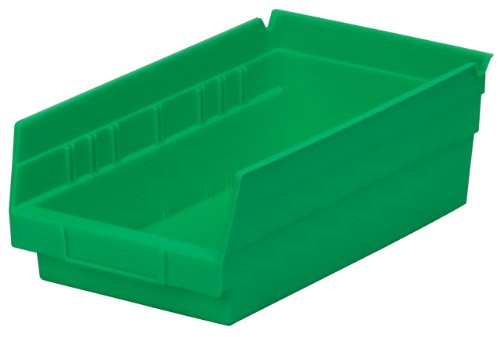 Akro-Mils 30130 12-Inch by 6-Inch by 4-Inch Plastic Nesting Shelf Bin Box, Green, Case of 12