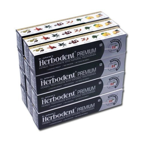 12 Packs of Herbodent Premium Toothpaste with Paraben  Coloring and Foaming Agent