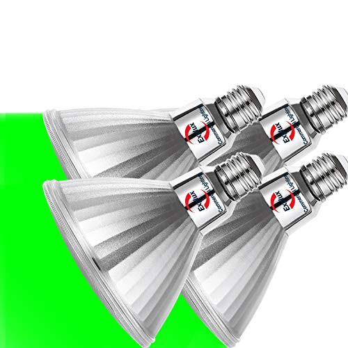 Explux Green Color PAR38 LED Flood Light Bulbs  Dimmable  Outdoor Weatherproof  120W Equivalent  4-Pack