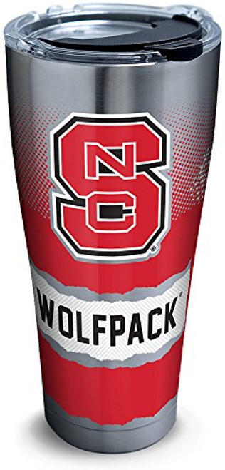Tervis 1267972 NC State Wolfpack Knockout Stainless Steel Tumbler with Clear and Black Hammer Lid 30oz, Silver Tervis 1267972 NC State Wolfpack Knockout Stainless Steel Tumbler with Clear and Black Hammer Lid 30oz, Silver