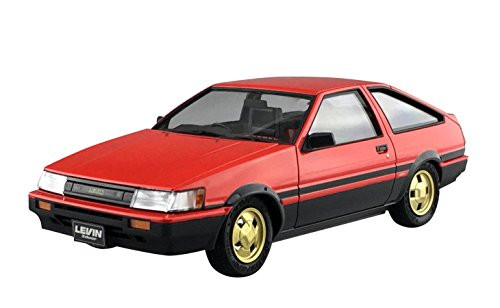 Aoshima 54963 Toyota AE86 Levin 1983 Red-Black 1-24 Pre-painted model kit