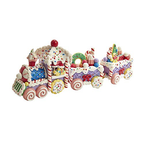 Kurt S- Adler Kurt Adler 14-4-Inch Claydough Train Set Decor  Multi