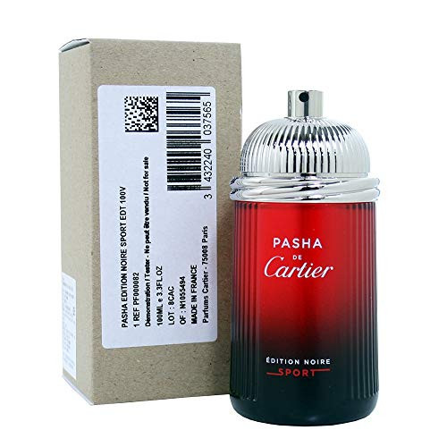 Title  Cartier Pasha De Cartier Noire Sport for Men Eau de Toilette Spray  3-4 Ounce Tester-Plain Box