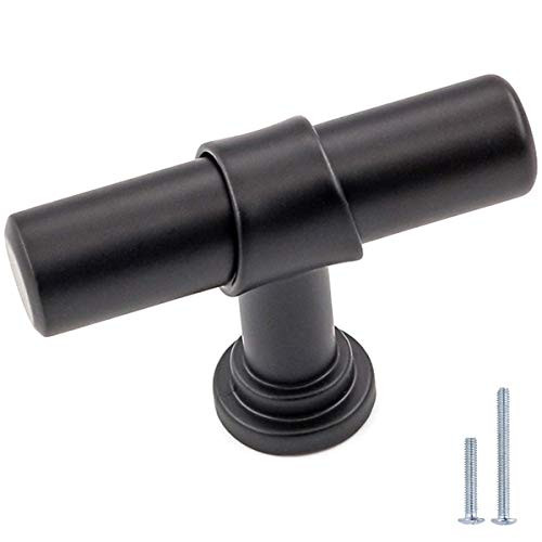 30 Pieces Kitchen Cabinet Knobs Black Dresser Knobs for Dresser Drawers 2 - Inch Length - Peaha Matte Black Dresser Knobs Contemporary Handle Pull