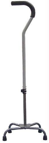 Complete Medical Quad Cane with Tab Silencer, Large Base, 12.1 Pound