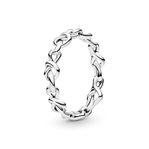 Pandora Jewelry Knotted Hearts Sterling Silver Ring  Size 7-5