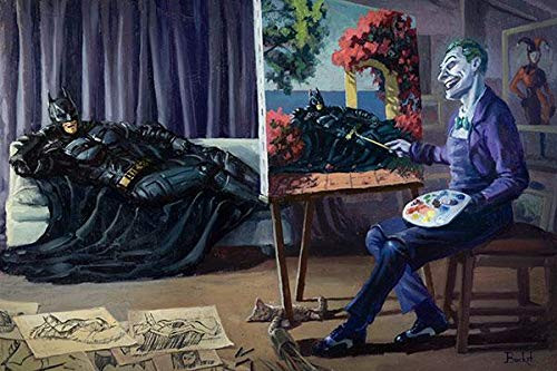 Bucket Paint Me Like One of Your Gotham Girls DC Parody Batman Joker 8 Inches by 12 Inches Reproduction Gallery Wrapped Canvas Wall Art